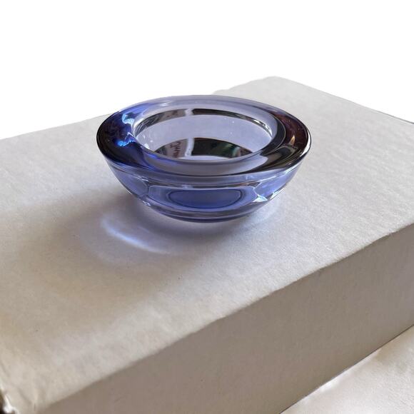 12 Pk 3" Round Blue Glass Tealight Candle Holders Romantic Lighting Party Favors - Picture 4 of 7
